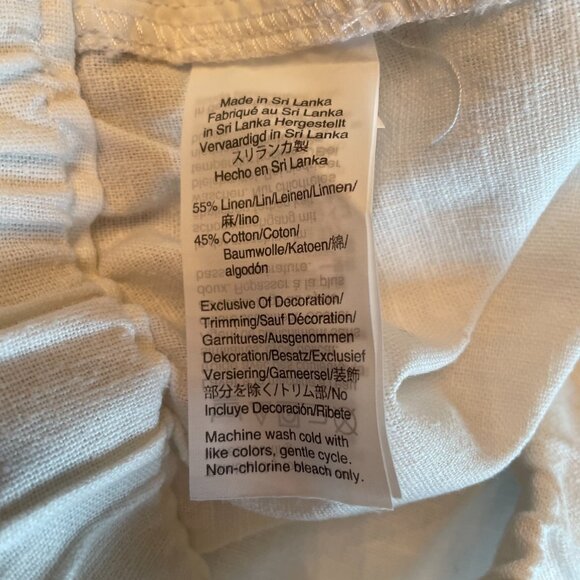 J. Crew White Pom-Pom Linen-Cotton Drawstring Shorts Size XS - Picture 4 of 11